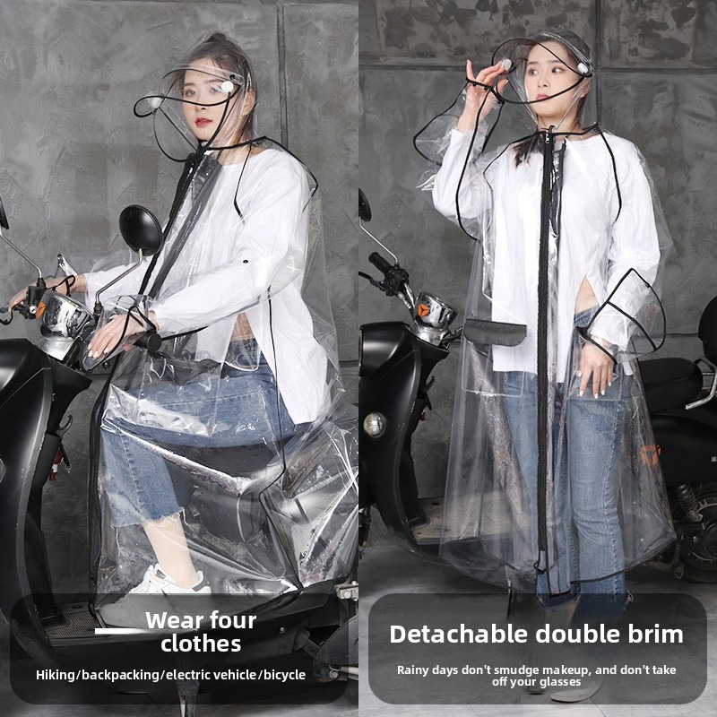 Transparent EVA Rain Poncho Ho - огляд і ціна Cycling Commute Rain