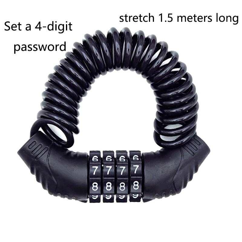 Portable 4-Digit Password Comb - огляд і ціна Cable Lock Flexible