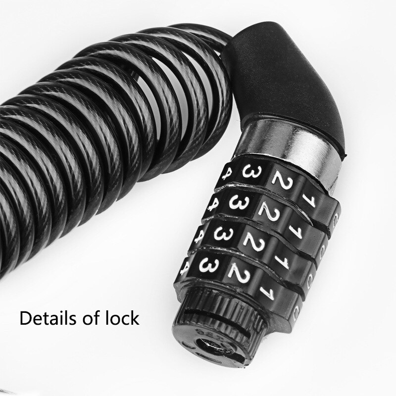 Portable 4-Digit Password Comb - огляд і ціна Cable Lock Flexible