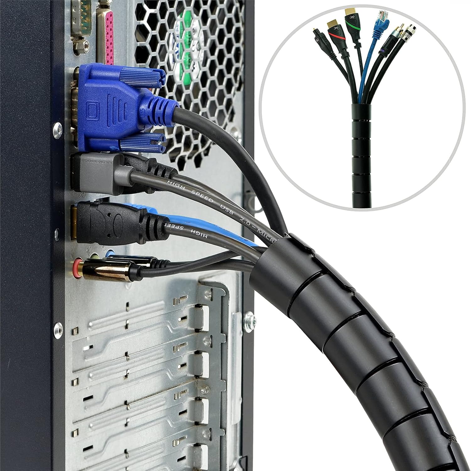 Spiral Cable Wire Wrap Cable W - огляд і ціна Cable Lock Flexible