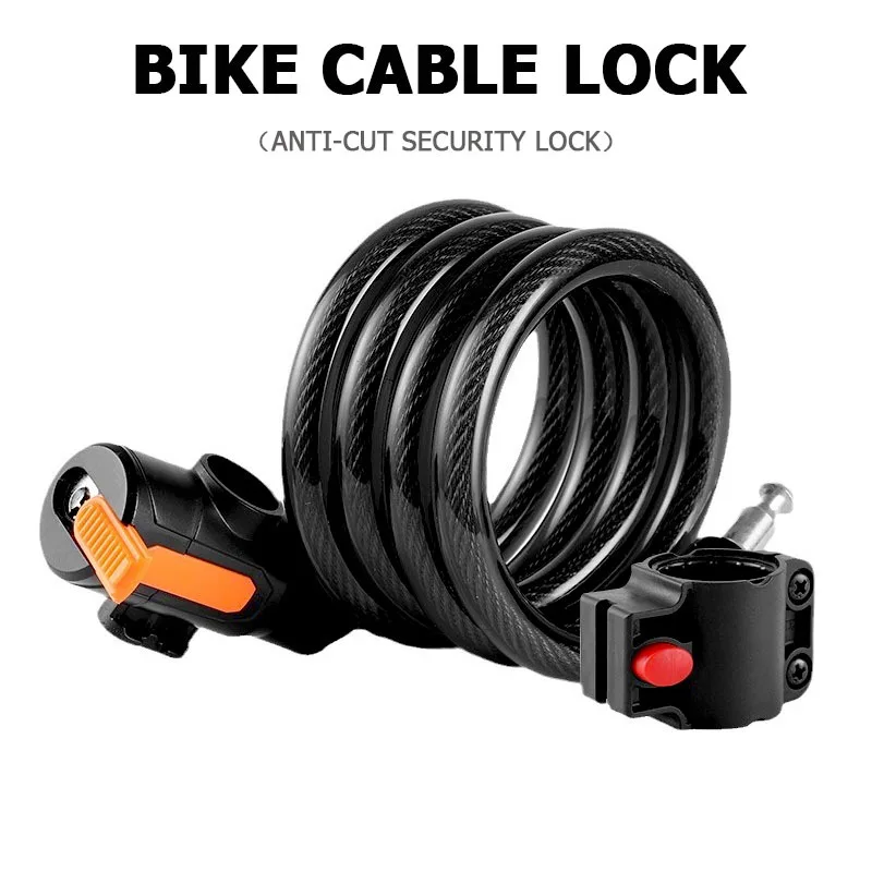 1SET Anti-Cut PVC Coated Keyed - огляд і ціна Cable Lock Flexible