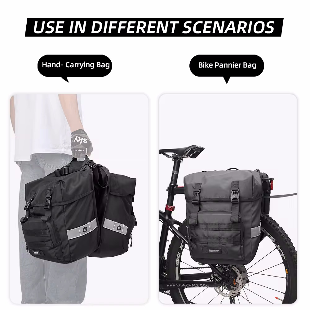 40L Bicycle Pannier Bag 2 in 1 - огляд і ціна Panniers Waterproof Rear