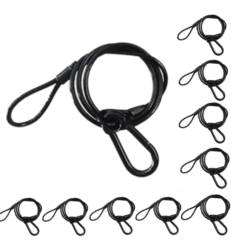 10pcs/lot Black 3mm*70cm Cable - огляд і ціна Cable Lock Flexible