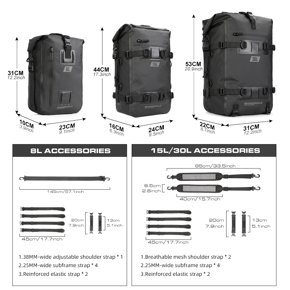 Rhinowalk Motorcycle Box Top P - огляд і ціна Panniers Waterproof Rear